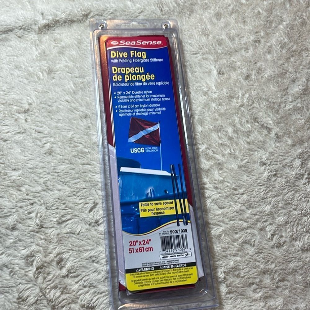 NEW seasence diver flag with folding fiberglass stiffener